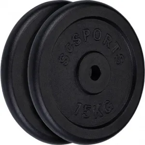 SCSports Liatinové kotúče, 2 x 15 kg