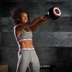 Gorilla Sports Kettlebell, nastaviteľná hmotnosť 8 - 16 kg