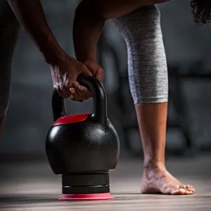 Gorilla Sports Kettlebell, nastaviteľná hmotnosť 8 - 16 kg