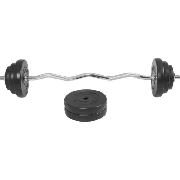 Gorilla Sports Nakladací činkový set, plastové závažie, 35 kg