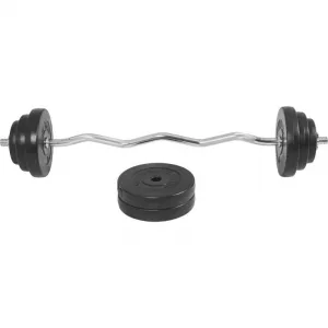 Gorilla Sports Nakladací činkový set, plastové závažie, 35 kg