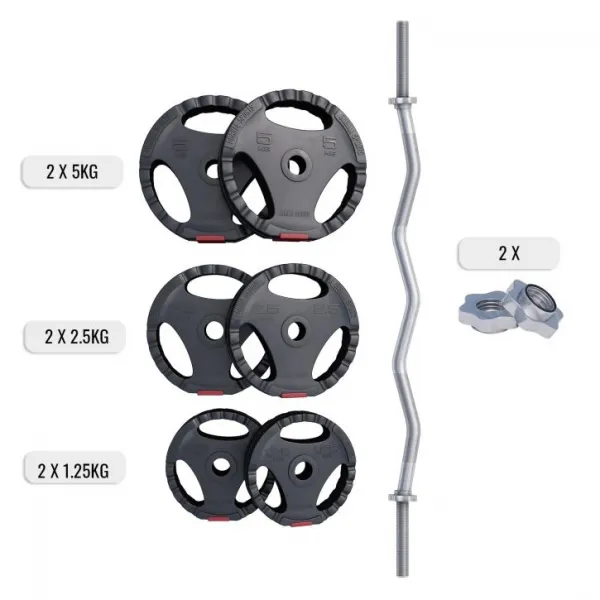 Gorilla Sports Nakladací činkový set, 25 kg