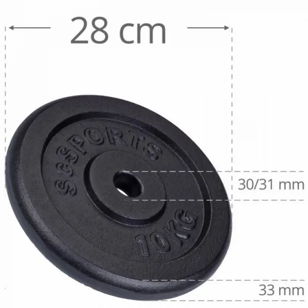 SCSports Liatinové kotúče, 2 x 10 kg