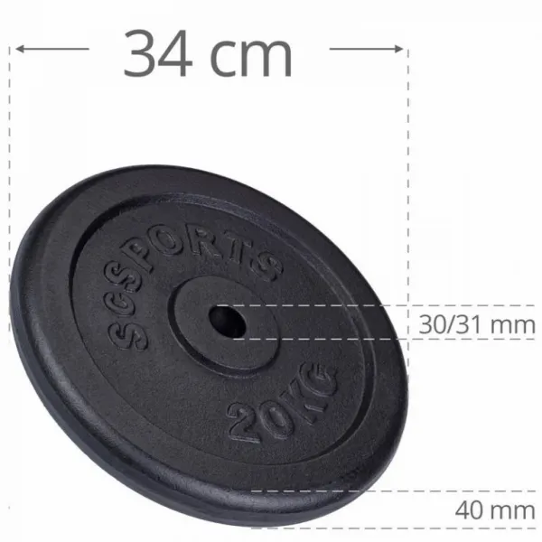 SCSports Liatinový kotúč, 20 kg