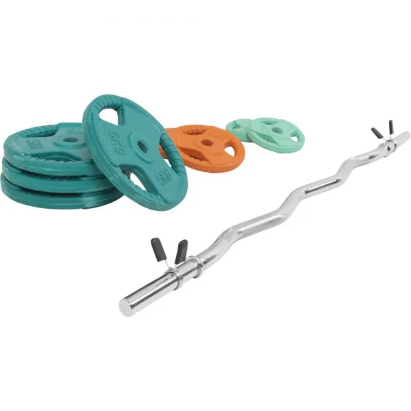 Gorilla Sports Set nnakladacích tyčí + závažia, pružinové, 35 kg