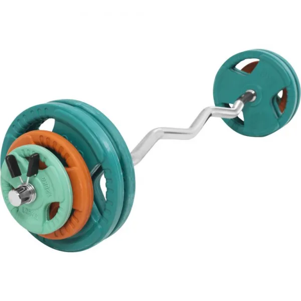 Gorilla Sports Set nnakladacích tyčí + závažia, pružinové, 35 kg