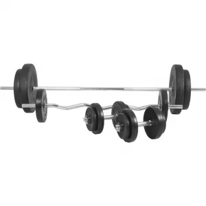 Gorilla Sports Nakladací činkový set, plastové závažie 100 kg