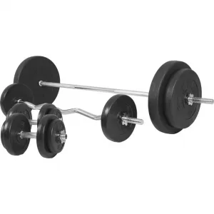 Gorilla Sports Nakladací činkový set, plastové závažie 100 kg