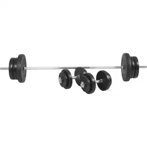 Gorilla Sports Nakladací činkový set, plastové závažie 70 kg