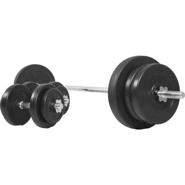 Gorilla Sports Nakladací činkový set, plastové závažie 70 kg