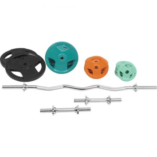 Gorilla Sports Set nakladacích tyčí + závažia, 70 kg