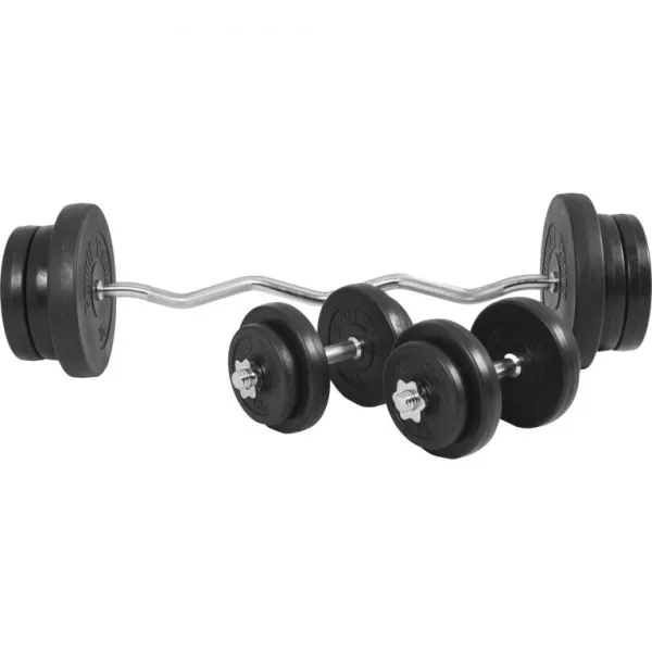 Gorilla Sports Nakladací činkový set, plastové závažie, 70 kg