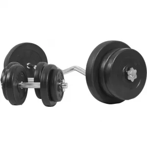 Gorilla Sports Nakladací činkový set, plastové závažie, 70 kg