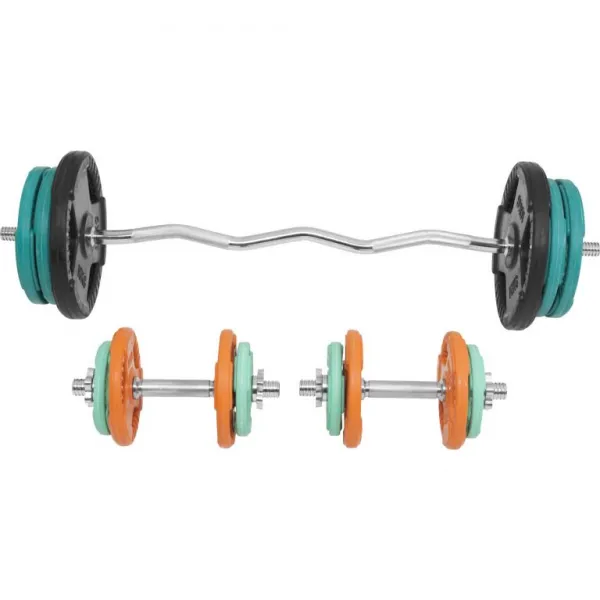 Gorilla Sports Set nakladacích tyčí + závažia, 70 kg