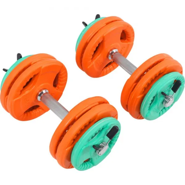 Gorilla Sports Súprava pogumovaných činiek, 30 kg