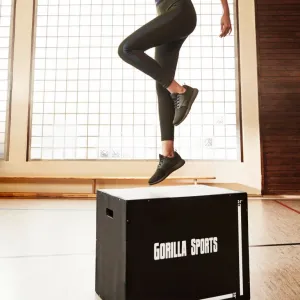 Gorilla Sports Plyobox v čiernej farbe