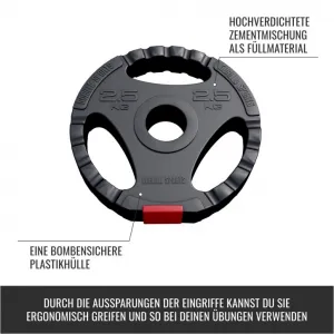 Gorilla Sports Činkový kotúč Olympia, plast, 2,5 kg