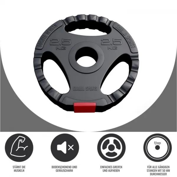 Gorilla Sports Činkový kotúč Olympia, plast, 2,5 kg