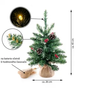 Nexos 65868 Vianočný stromček s osvetlením - 45 cm, 20 LED