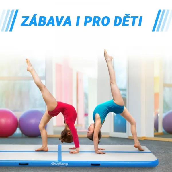 Physionics Airtrack nafukovacia žinenka, 6 m, modrá