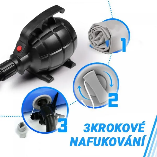 Physionics Airtrack nafukovacia žinenka, 6 m, modrá