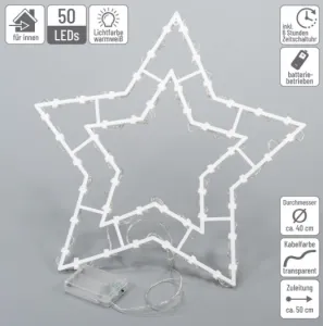 Nexos 65872 Vianočná dekorácia na okno - 50 LED, hviezda