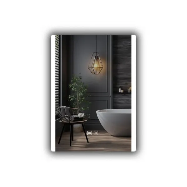 IREDA Kúpeľňové LED zrkadlo s osvetlením, 80 x 60 cm