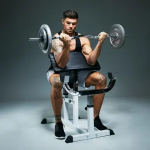 Gorilla Sports Scottova lavica, liatinový EZ set, 35 kg