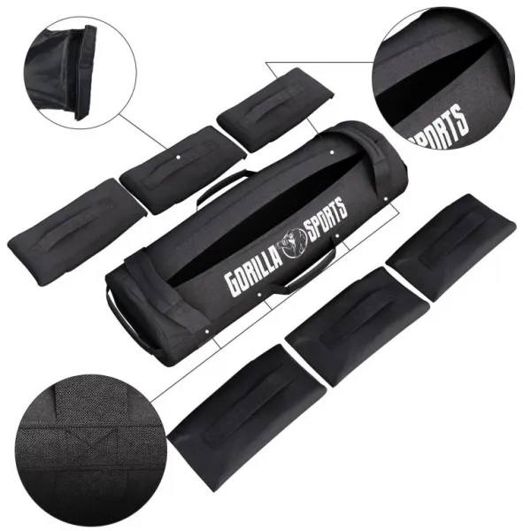 Gorilla Sports Nastaviteľné fitness vrece, 30 kg