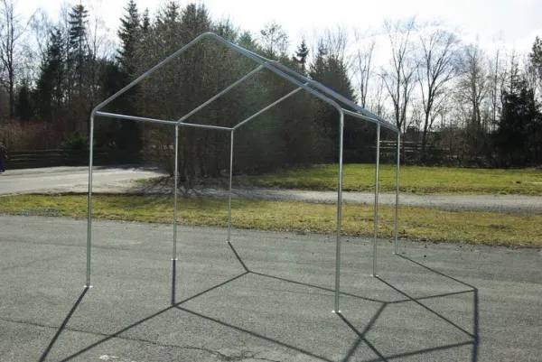 Garthen 391 Záhradný párty stan - biely s červeným lemom 3 x 4 m