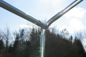 Garthen 391 Záhradný párty stan - biely s červeným lemom 3 x 4 m