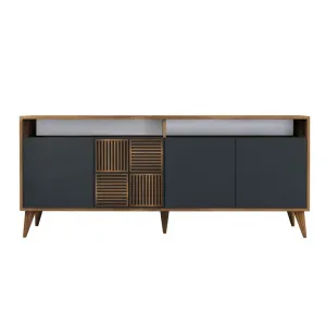 TV stolík MILAN, 180 x 78,6 x 35 cm, orech, antracit