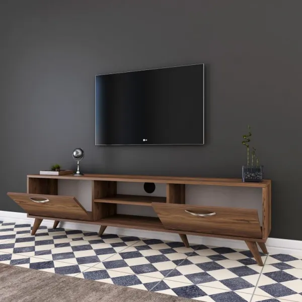 Televízna komoda, 180 x 48,6 x 35 cm, farba orech