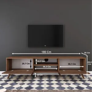 Televízna komoda, 180 x 48,6 x 35 cm, farba orech