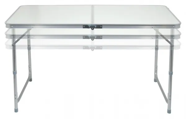 Set kemping DOUBLE sivý, 4 stoličky