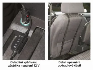 Poťah sedadla vyhrievaný TEDDY s termostatom - 12 V , predný