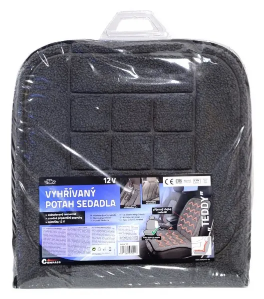 Poťah sedadla vyhrievaný TEDDY s termostatom - 12 V , predný