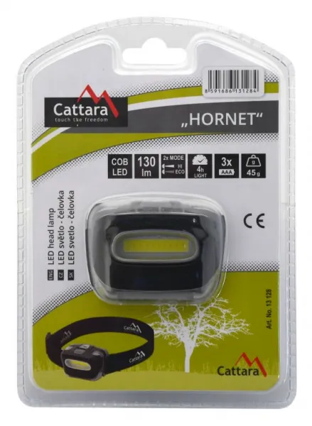 Cattara svietidlo- čelovka HORNET, 130 lm