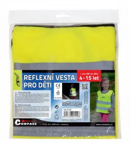 Výstražná detská vesta S.O.R. - 53 cm, žltá