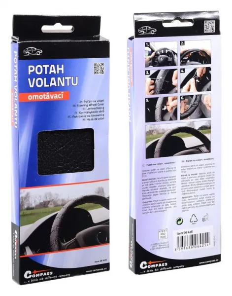 Poťah na volant omotávací - čierný