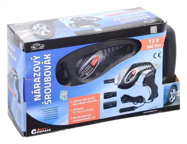 Rázový uťahovák na kolesá - 12 V, 100 W