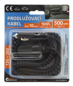 Predlžovací kábel 12 / 24 V, 5 m