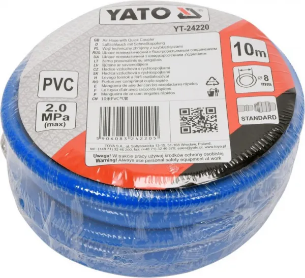 Hadica vzduchová PVC 8 mm, 10m