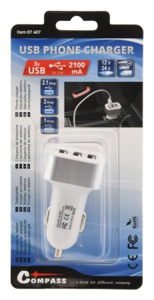 Adaptér na nabíjanie 3 x USB