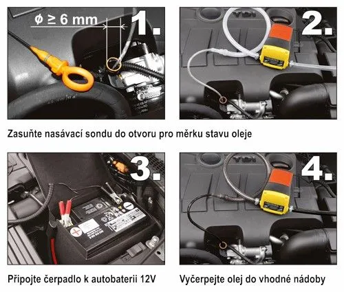 Čerpadlo na odsávanie oleja a nafty - 12 V