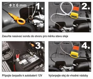 Čerpadlo na odsávanie oleja a nafty - 12 V