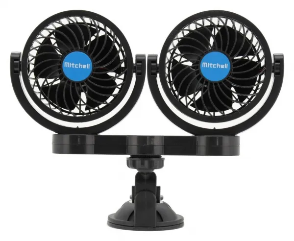 Ventilátor MITCHELL DUO - 12 V, na prísavku
