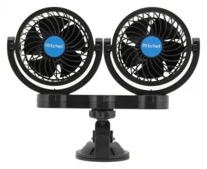 Ventilátor MITCHELL DUO - 12 V, na prísavku