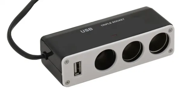 Roztrojka 12 / 24 V + USB 1000 mA