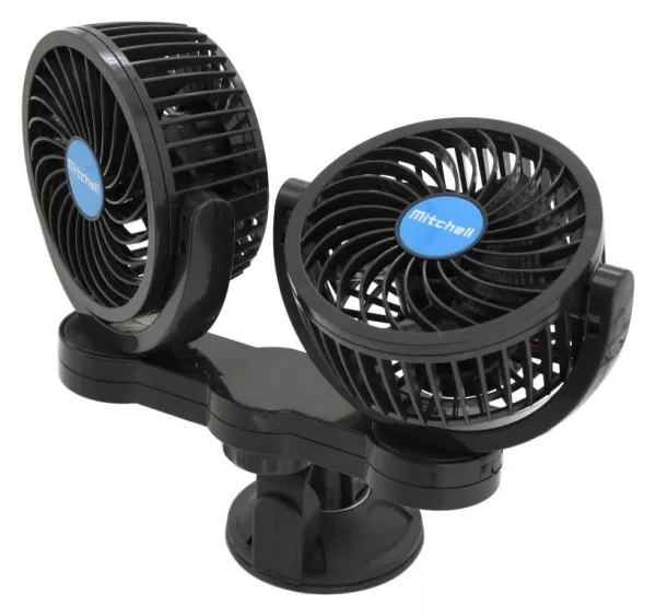 Ventilátor MITCHELL DUO - 12 V, na prísavku